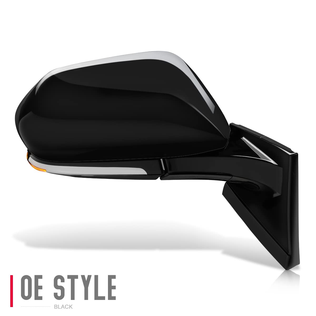 PM Auto Left Driver Side Mirror, Power Heated Paintable Manual Folding View Mirror Replacement For 2012-2018 Toyota Prius V
