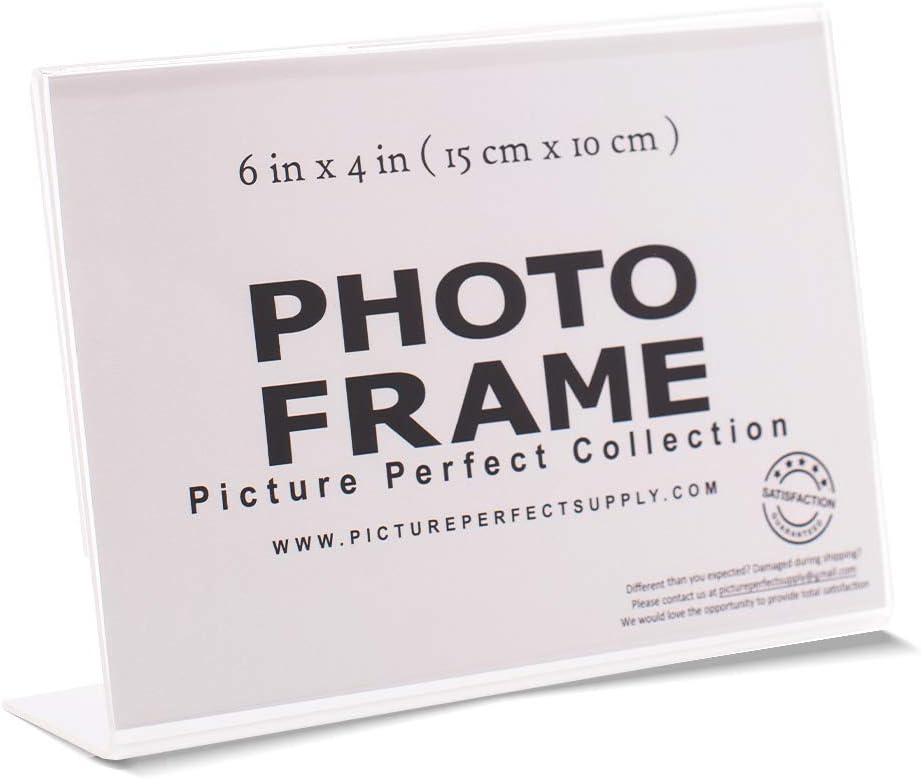 Photo Booth Frames -Pack of 6x4 Inch Acrylic Picture Frames, Horizontal Acrylic Sign Holders (144 Pack)