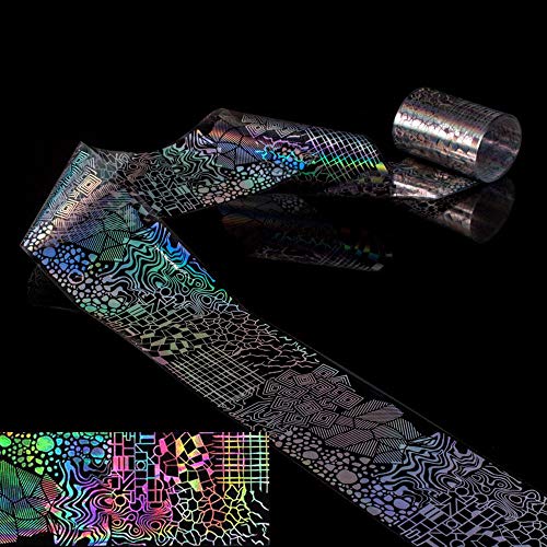 Nailart - Nagelfolie - Transferfolie - Silber holo/Hintergrund klar - 1400-W005 Cover