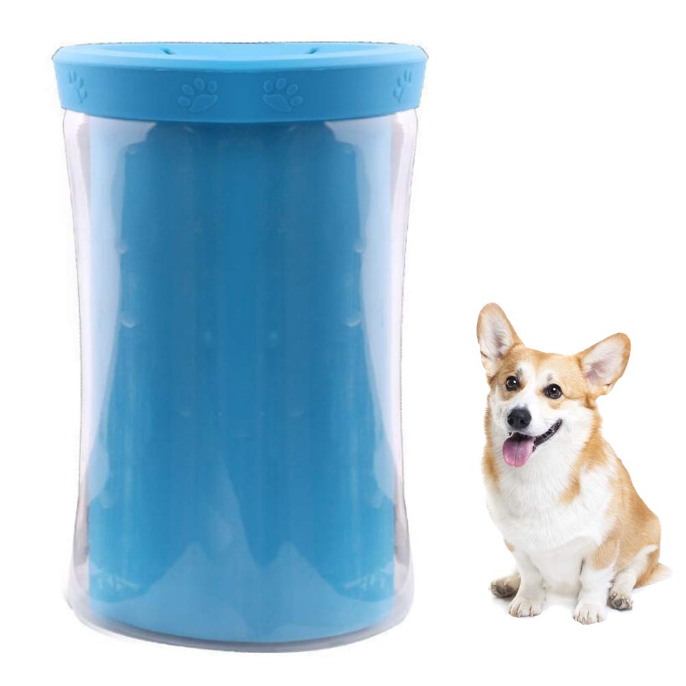Nettoyeur de Pattes pour Chien, Gobelet de Nettoyage for Animaux Compagnie(Blue)