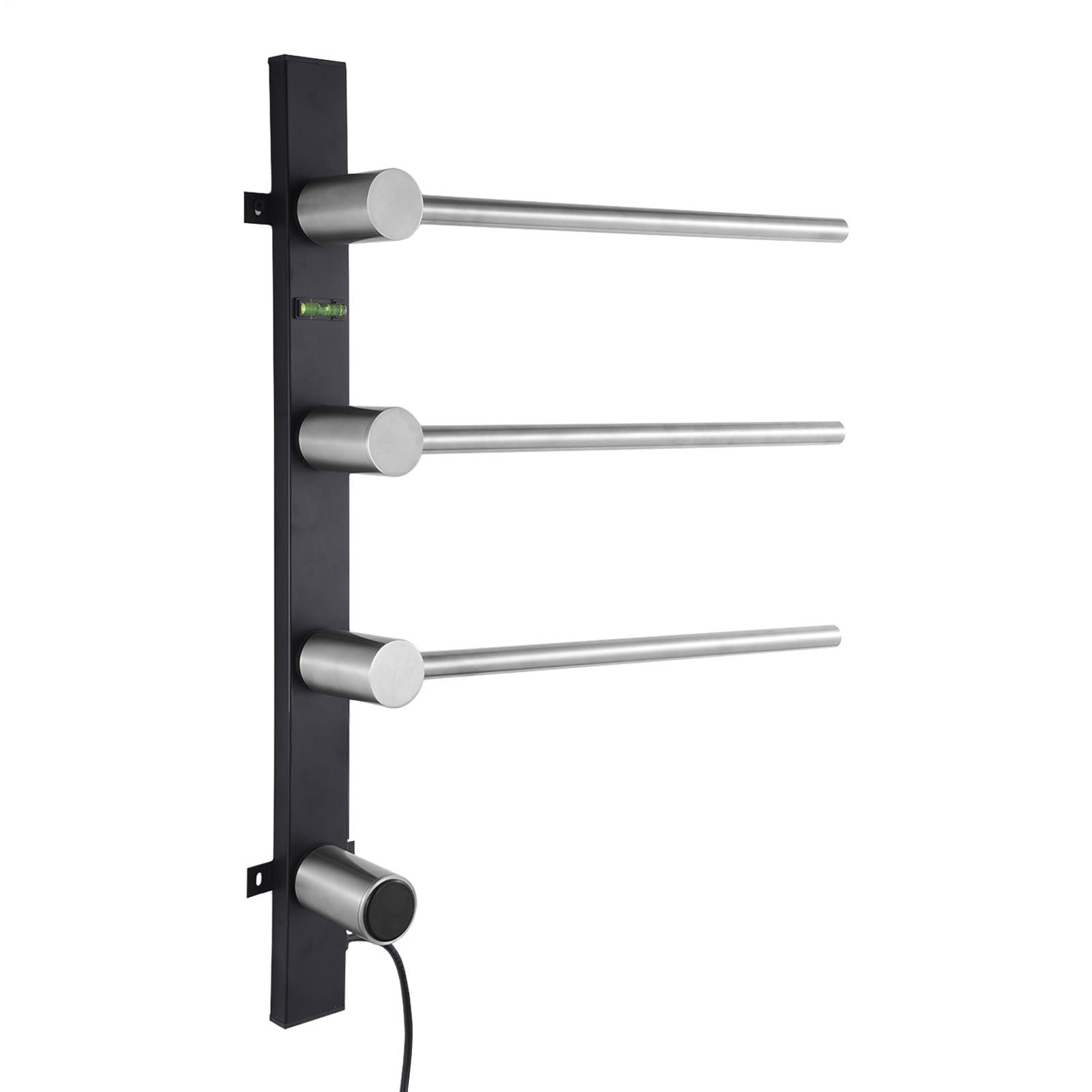 Wall Towel Warmer - 3 Bar Wall Mounted Heated Towel Rack - Adjustable Temperature Towel Heater with Timer, LED Display Screen for Bathroom, Home