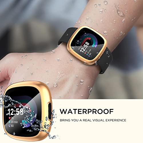 Image of Suoman [4-Pack] for Fitbit Sense 2 /Versa 4 Screen Protector Case