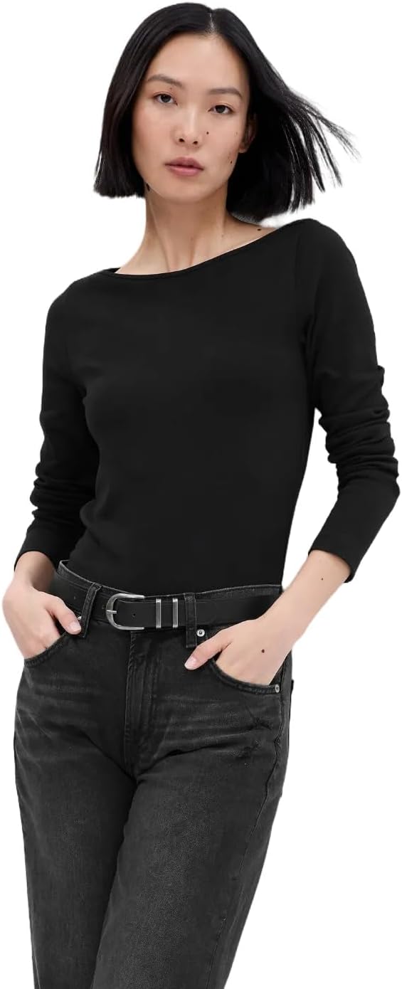 Gap Womens Long Sleeve Boatneck Knit Top