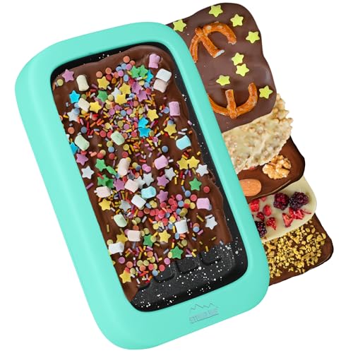 STONELINE Antihaft Beschichtete Schokoladenform Tief 22,5x14 cm mit Kühlung zum Schokolade Selber Machen, BPA frei, Dubai Schokolade Form für DIY Schokolade Geburtstag Geschenk Bruchschokolade, Mint