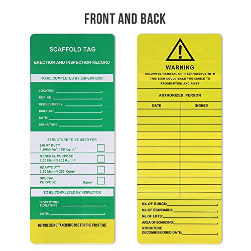 Scaffold Status Holder And Tags Scaffolding Safety Inspection Tags Do Not Use Scaffold Tags 10 Pcs #TOP4