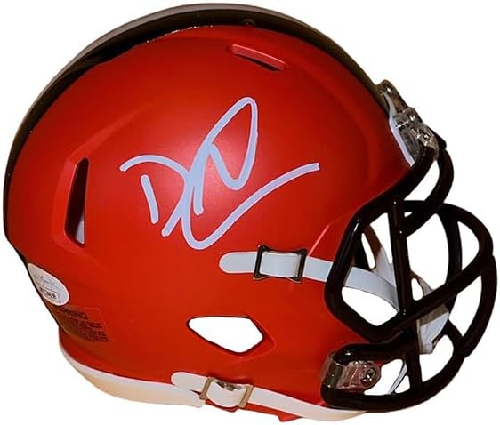 David Njoku Signed Speed Mini Helmet JSA