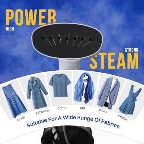 Image of Rolipo Steamer for Clothes 1350W, Portable Handheld Clothes Steamer for Home & Travel, Upgraded 400ML Tank, Fast Heat-Up Wrinkle Remover with Leak-Proof Design
