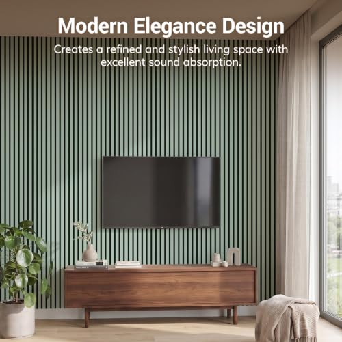 Image of TONOR Wood Slat Acoustic Panels for Wall, 4 Pack 47.2 inch x 23.6 inch(30.94ft虏)