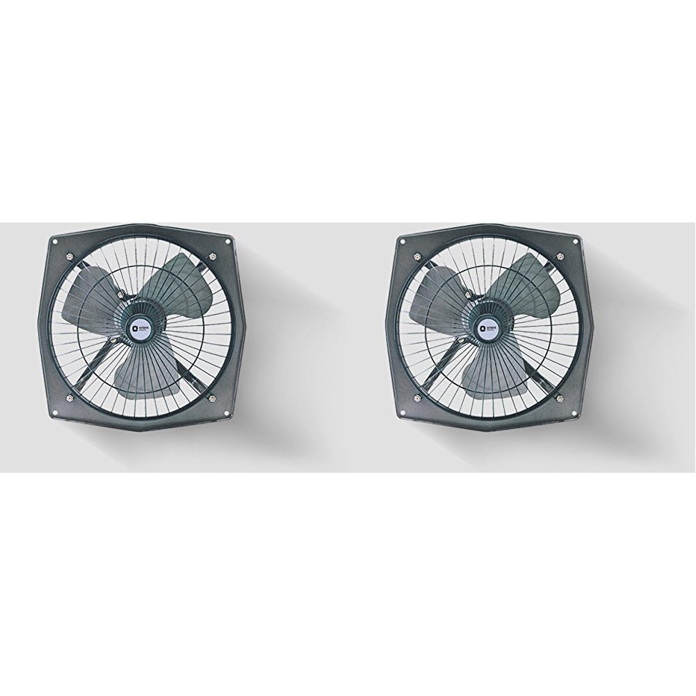 Orient Electric Air Flow Exhaust Fan, 225 mm, Black and Grey (Pack of 2)