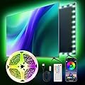 9.84ft Smart RGB LED TV Backlight Strip for 32-45 Inch TVs, Music Sync Bluetooth App & Remote Control, USB-Powered LED Lights for Bedroom, Gaming, Home Theater