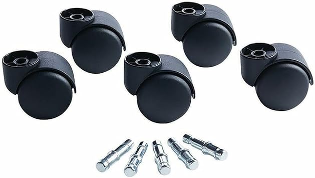 Master Caster 23620 Deluxe Futura Casters, Polyurethane, B and K Stems, 120 lbs./Caster, 5/Set