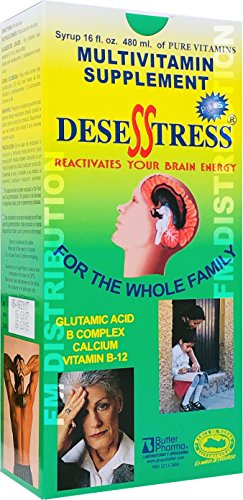 Desesstress Plus Liquid B-Complex - Complejo B para Reactivar Tu Cerebro - 16 Fl Oz