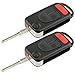 Discount Keyless Entry Remote Uncut Car Key Fob Case Flip Shell Cover Button Pad (2 Pack)