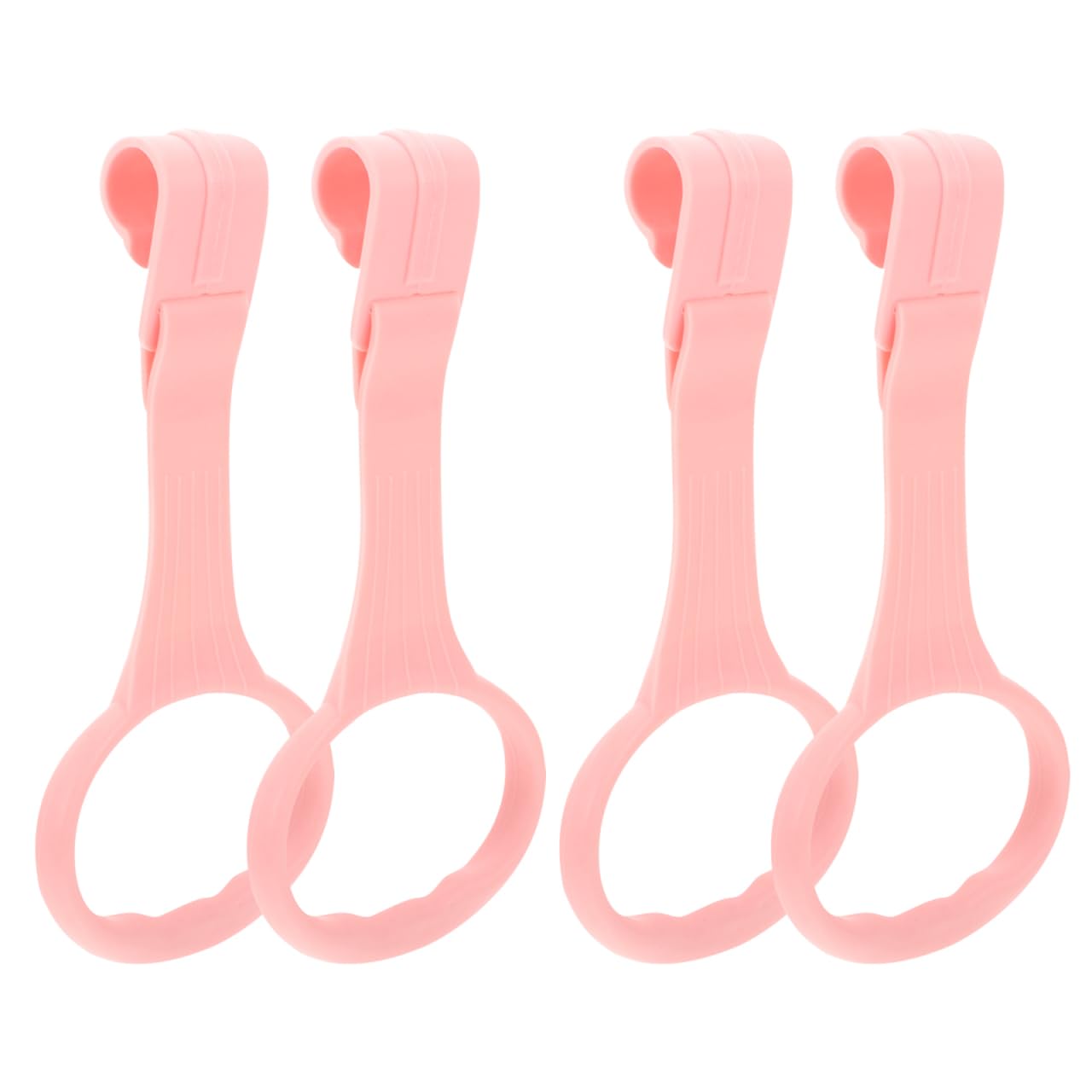 DECHOUS 4Pcs Playpen Pull Up Rings: Pink Baby Pull Up Rings for Play Pen - Walking Exercises Assistant Stand Up Handle for Toddler Practice Gifts