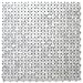 Stone Center Online Carrara White Marble 1x2 Basketweave Mosaic Tile w/Cinderella Gray Tan Dots Polished Kitchen Bath Wall Floor Backsplash Shower (1 Sheet)