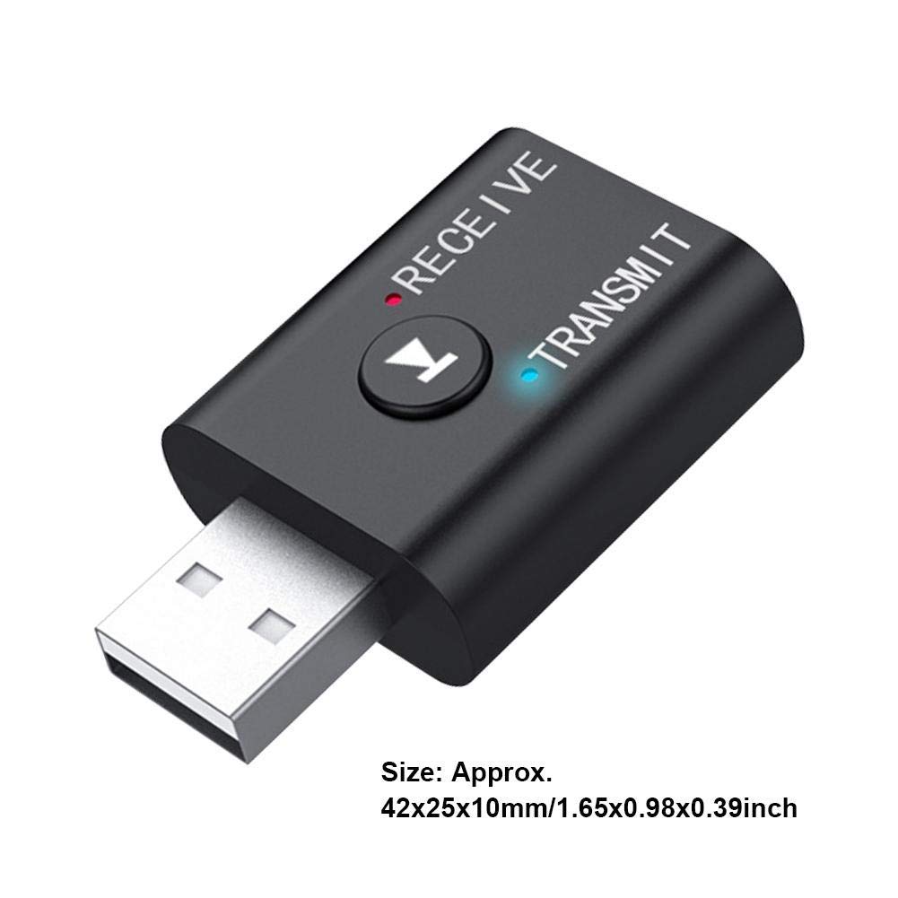 Adaptador de Audio Yet TR6 ABS 2 en 1 con Potente función Bluetooth 5.0, transmisor y Receptor, Circuito Independiente.