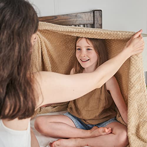 Newcosplay Super Soft Throw Blanket Brown Premium Silky Flannel Fleece Leaves Pattern Lightweight Bed Blanket All Season Use (Brown, Throw(50"X60")) #TOP2