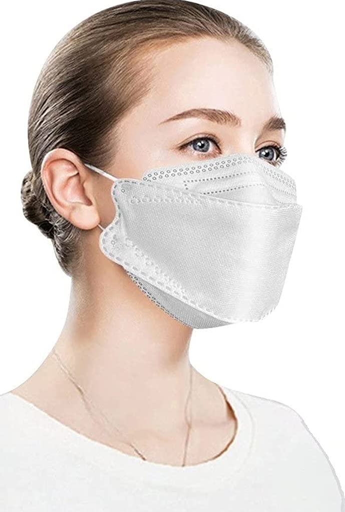 SWIFT 50Pcs Individually Packaged Disposable Face Masks | Certified Protection Adult 4-Ply Filter Face Mask (White)