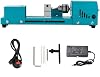 Mini Lathe Beads Polisher Machine DIY CNC Machining for Table Woodworking Wood DIY Tool Lathe Standard Set Blue