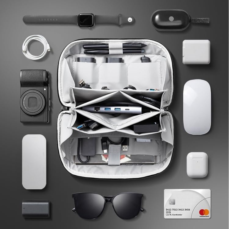 BRAVECOW Elektronik-Zubehoertasche: Der ultimative Kabel-Organizer für stressfreies Reisen!