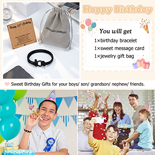 Pinkdodo 15 Year Old Boy Gifts, Gifts For 15 Year Old Boy Birthday, 15Th Birthday Bracelet 15 Year Old Boy Gift Ideas For Teenage Teen Boys Son Grandson Nephew #TOP5
