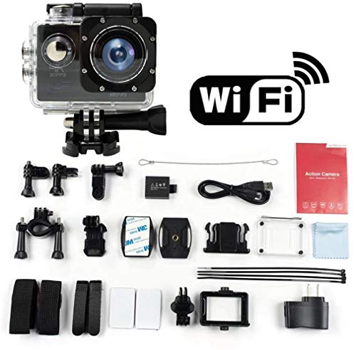 Image of Action Camera, 4K 20MP WiFi Webcam Underwater Waterproof 40M Sports Camera with 2.0 Inch LCD Screen HDMI HD Output, for Live Streaming Stabilisation,White
