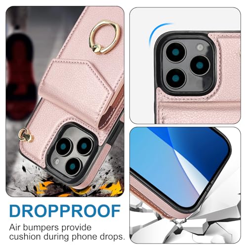 Étui portefeuille compatible avec iPhone 16 Pro bloquant le piratage bancaire