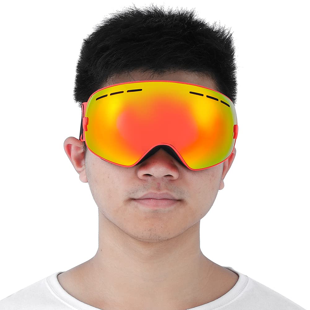 EMUKOEP Occhiali da Sci con Buona Ventilazione Occhiali da Corsa con visibilità Perfetta per gli Sport Invernali