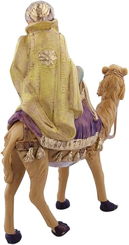 Miniatura 7 de VILLAGE GIFT IMPORTERS Colección de Natividad de Navidad de 5" Three Wise Men Bundle Three Kings with Camels Pintado a mano y fabricado en Italia