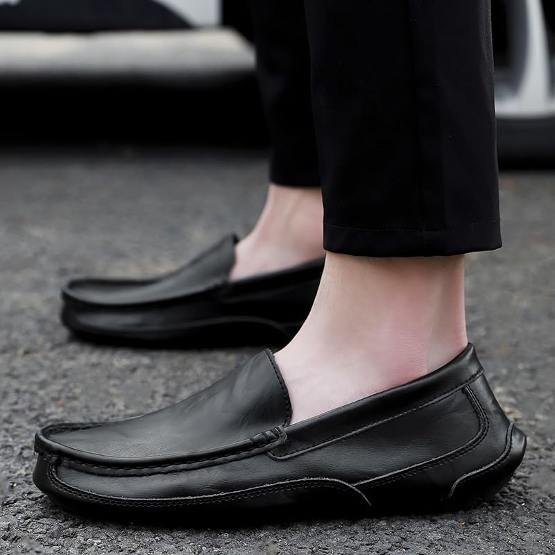 Men's Casual Slip-on Shoes Low-top Oxford Shoes Soft Breathable Round-Toe Non-Slip Comfortable Rubber Shoes for Men3