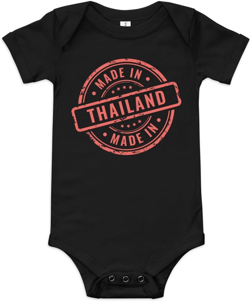 Made in Thailand baby onesie, Thai baby gift, cute baby bodysuit, Thailand pride baby, Thai baby clothes