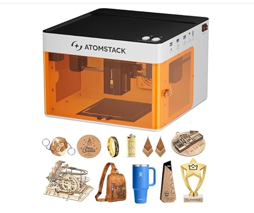 ATOMSTACK P1 5W レーザー彫刻機 カッター機能付き モノコック一体型 クラス1安全認証 10000mm/分 高速処理 木材・皮革・金属対応 - ATOMSTACK - 商品画像