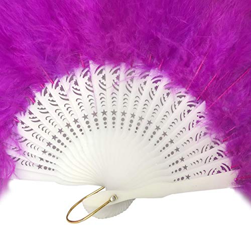 FANSOF.FANS Ventaglio a Mano in Piuma di marabù 45...