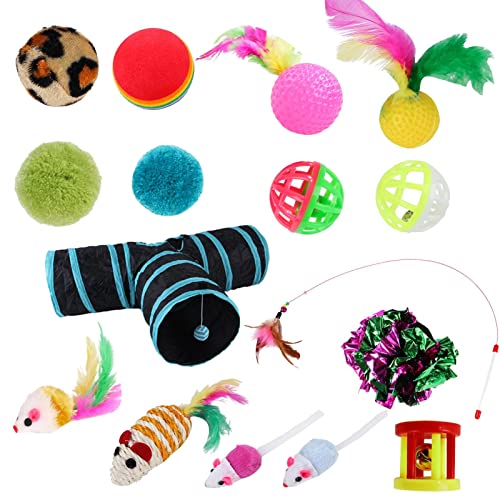 Conjunto de túnel de brinquedo de gatinho - Túneis de Gato Dobráveis ​​para Gatos de Interior,Conjun