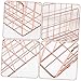 SHOWERORO 2pcs Metal Book Stands and Desk Organizers for Files and Magazines Nordic Sorter for Iron Storage