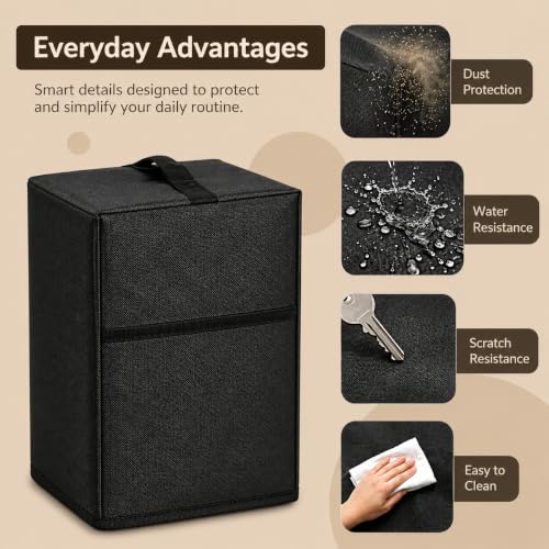 Image of Mixer Grinders Waterproof Dust Cover with Handle & Storage Pocket, Suitable for Women, Men & Everyday Home Use Standard Size, Black (8 inchX 8 inchX 12.5 inch) (PHMIXER)
