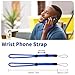 CACOE Phone Lanyard 2 Pcs-1 Pcs Adjustable Neck Strap, 1 Pcs Wrist Strap, 2 Pcs Pads, Universal Crossbody Multifuctional Cell Phone Lanyards Compatible with Most Smartphones(Dark Blue)