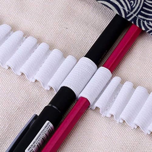 Image of Canvas Pencil Wrap Case, 72 Holes Colored Pencil Roll Holder Storage Pouch for Office (72 Holes, Deepblue)