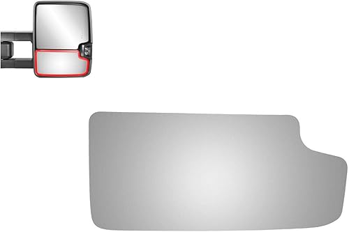 WLLW Espejo de vidrio para espejo lateral del lado del pasajero para Chevy GMC C/K Pickup Tahoe Blazer Silverado Sierra Yukon Avalanche Escalade