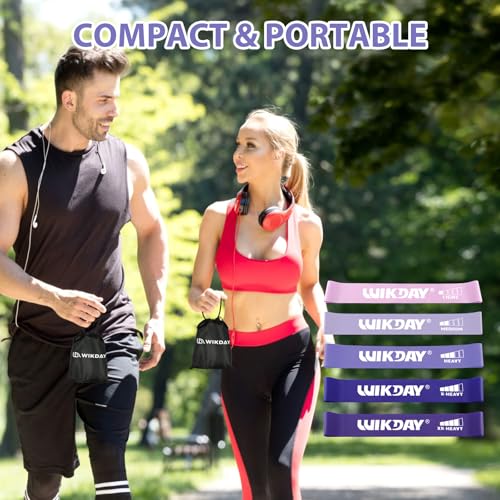 Image of WIKDAY Resistance Bands for Working Out Exercise Loop Bands Workout Bands Set for Men Women Body Stretching, Crossfit Training, Home Workout, Physical Therapy, Booty Legs, Set of 5