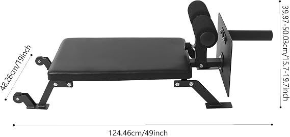 Workout Bench,Nordic Curl Bench Machine, Leg Exercise Equipment for Home Gym, Adjustable Height Hamstring Curl Workout Bench, Black Steel Construction for Glutes Training