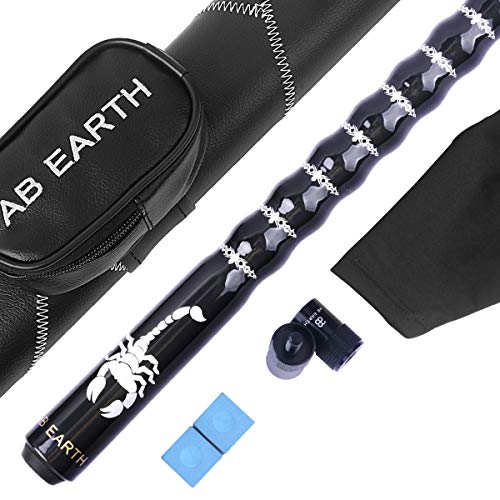 AB Earth 2-Piece 58 Inches Pool Cue/Pool Stick Ergonomic Design Hardwood Canadian Maple