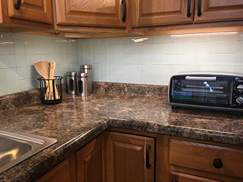 Art3D 40-Piece Peel And Stick Glass Tiles For Kitchen Backsplash, 3" X 6" White Subway Backsplash Tiles #TOP5
