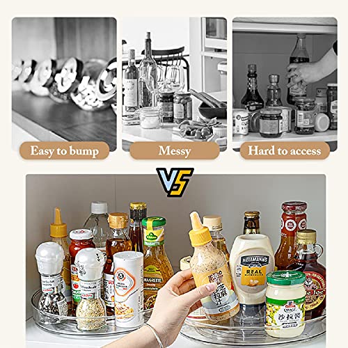 Uralfa 2-Pack Lazy Susan Cabinet Organizer, Plastic Rotating Round Lazy Susan Turntable For Pantry thumb #2