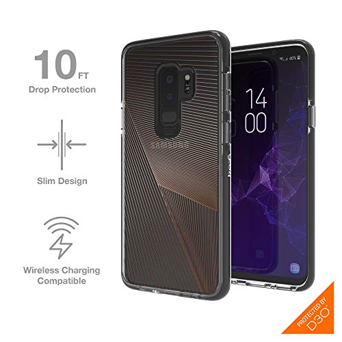 Gear4 Custodia Protettiva alla Moda Victoria con Protezione avanzata Contro Gli Urti [Protezione fornita dal D3O], Design Sottile ed Elegante per Samsung Galaxy S9 Plus - Collezione Streak Copper