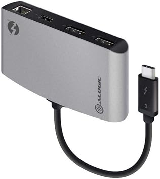 ALOGIC Thunderbolt 3 Docking Station, Dual DisplayPort 4K 60Hz, USB-A Hub, Gigabit Ethernet, Compact Thunderbolt 3 Dock for MacBook Pro, MacBook Air, Dell XPS, Windows & macOS