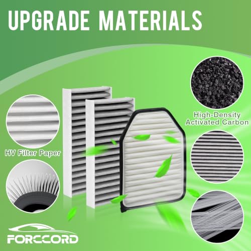 Image of 2*Cabin & 1*Engine Air Filter for Jeep Wrangler 2011-2017, Wrangler JK 2018 | Replace#CF11777,53034018AD,Air Filter Kit Replacement Car Accessories