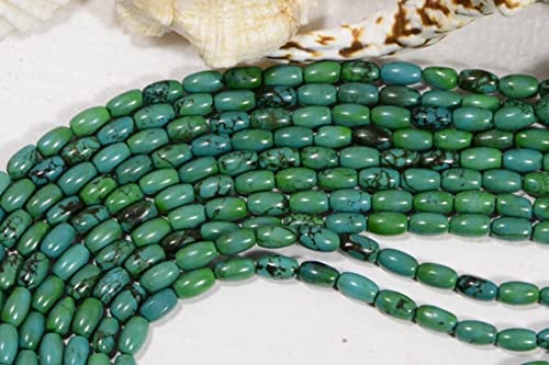 Perles de turquoise naturelles de 7.5x4.6mm pour création de bijoux DIY