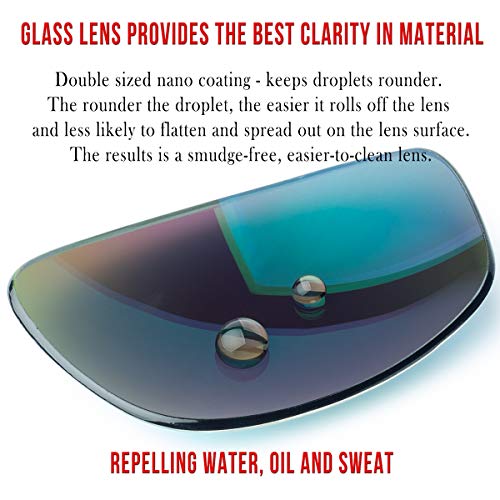 Image of BNUS Polarized Corning Glass Lens Sunglasses for Men Fishing & Driving | Durable scratch-resistant lenses, matte no-paint frame, wrap-around, great for running, cycling & all-day wear