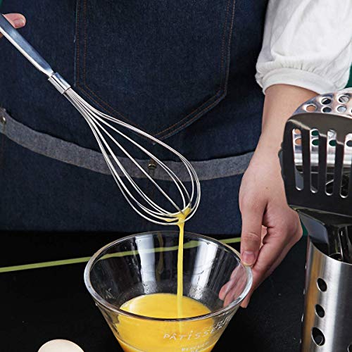 Image of Whisk, Berglander Whisks For Cooking, Stainless Steel Balloon Whisk, Sturdy Kitchen Wire Whisk Set for Cooking, Baking, Blending, Whisking, Beating, Stirring, Dishwasher Safe, Easy to Clean